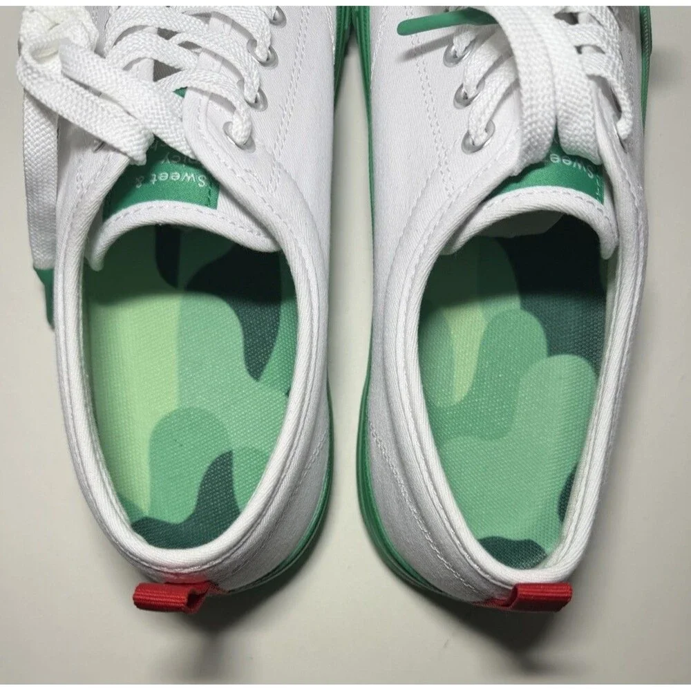 Chick-fil-A Sweet & Spicy Sriracha Sneakers Men's‎ 11 White Green Canvas Shoes